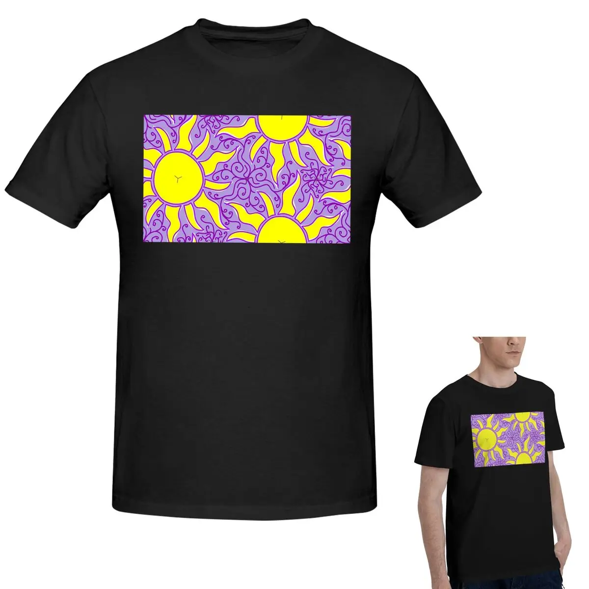 

100% Cotton Rapunzel Sun Lantern T-Shirt Men's Funny Oversized T Shirt Men O-Neck Summer Shirts Tops S-6XL