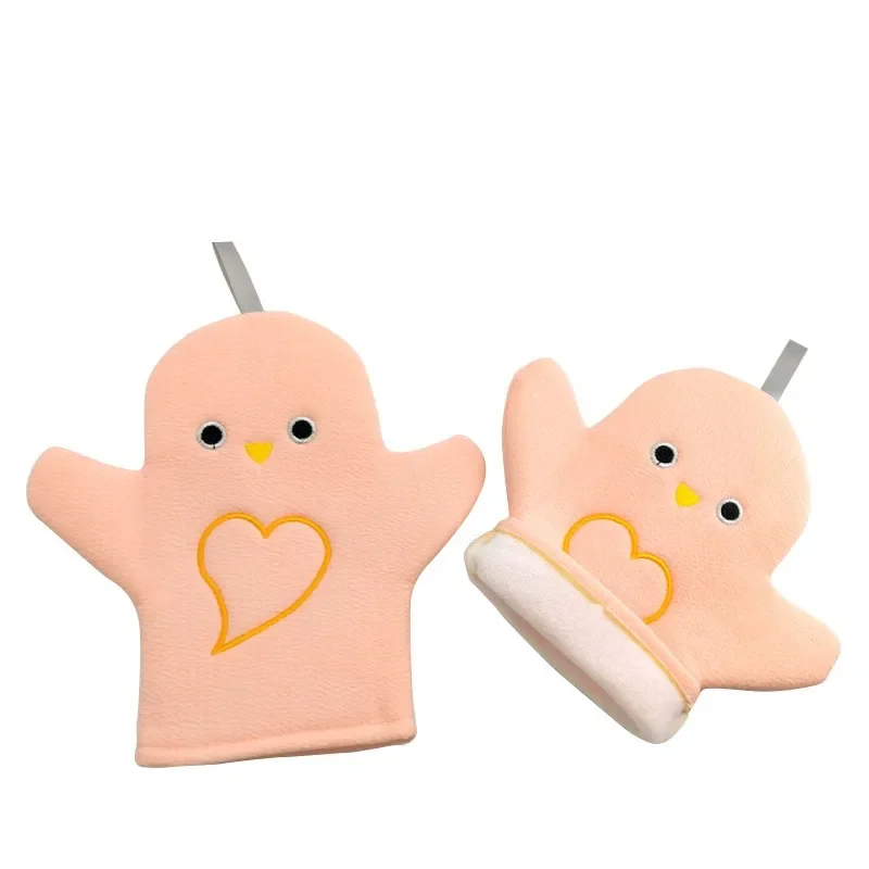 1pcs Kawaii Baby Bath Gloves for Kids Bath Brushes Washcloth Scrubbing Gloves Body Clean Tool Sponge Bathroom Accessories