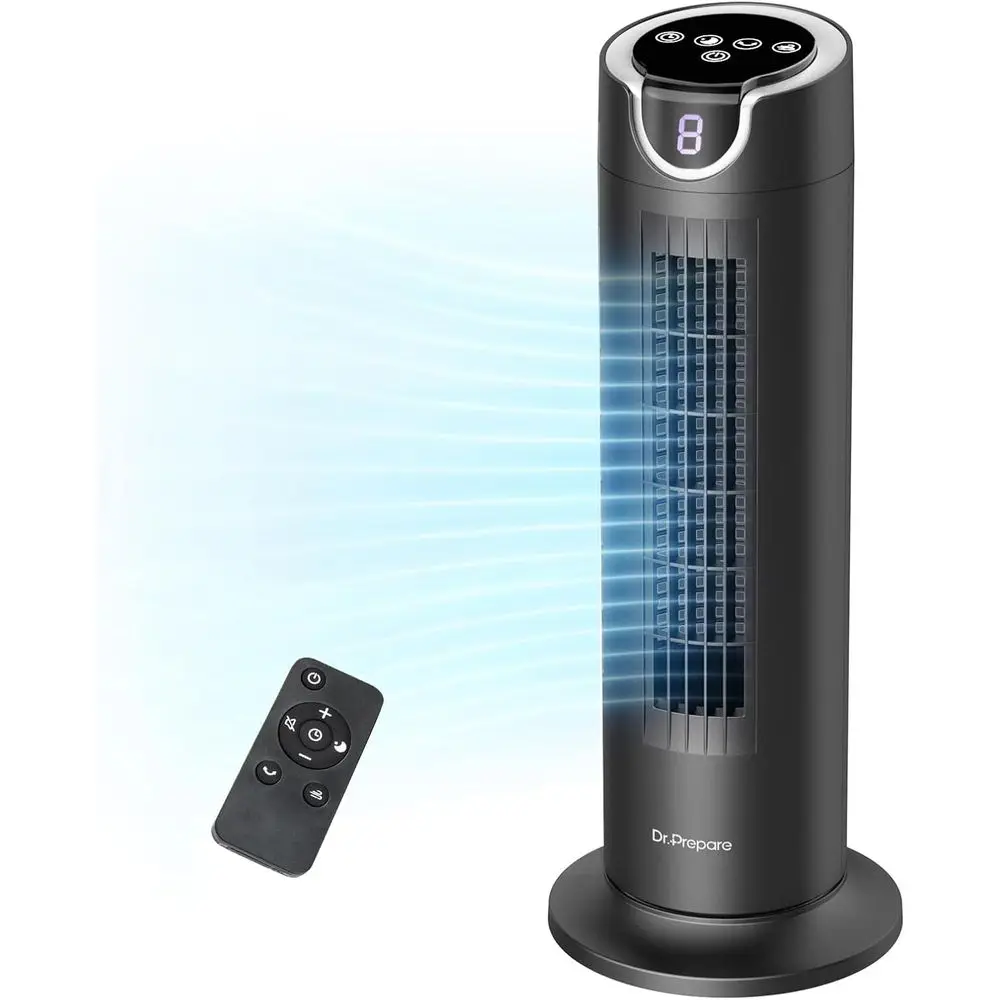 25 dB Quiet DC Blade Fan with Remote, 8 Speeds, 1-8H Timer, 80° Oscillating for Indoor, 16 Inch Portable Desk Table Fan for Room