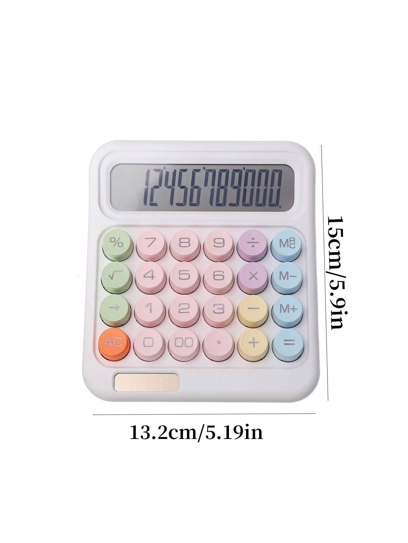 آلة حاسبة مكونة من 12 رقمًا لسطح المكتب مع شاشة LCD كبيرة تعمل بالطاقة الشمسية وبطارية للاستخدام المنزلي والمكتب والمدرسة والأعمال المالية