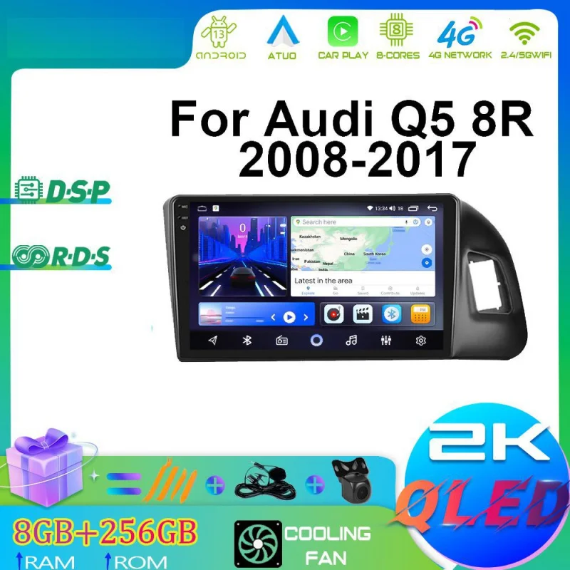 

For Audi Q5 8R 2008 2009 2010-2017 Car Intelligent Systems Android Car Player GPS WIFI Carplay 4G Car Radio Navigation Stereo