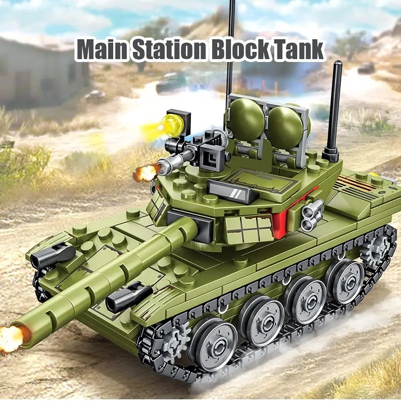 Brand new World War II 85 Main Battle Tank &VT-4 Iron Blood Heavy Military Tank building block model toy Christmas gift