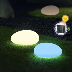 Lámpara LED alimentada por energía Solar IP65, iluminación impermeable personalizada, multifuncional, portátil, para exteriores, Patio, jardín, césped, piedra decorativa