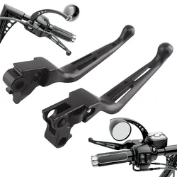 Motorcycle Chrome Black Slotted Brake Clutch Levers For Harley Dyna Super Glide Softail Sportster 1200 883 touring Street Glide