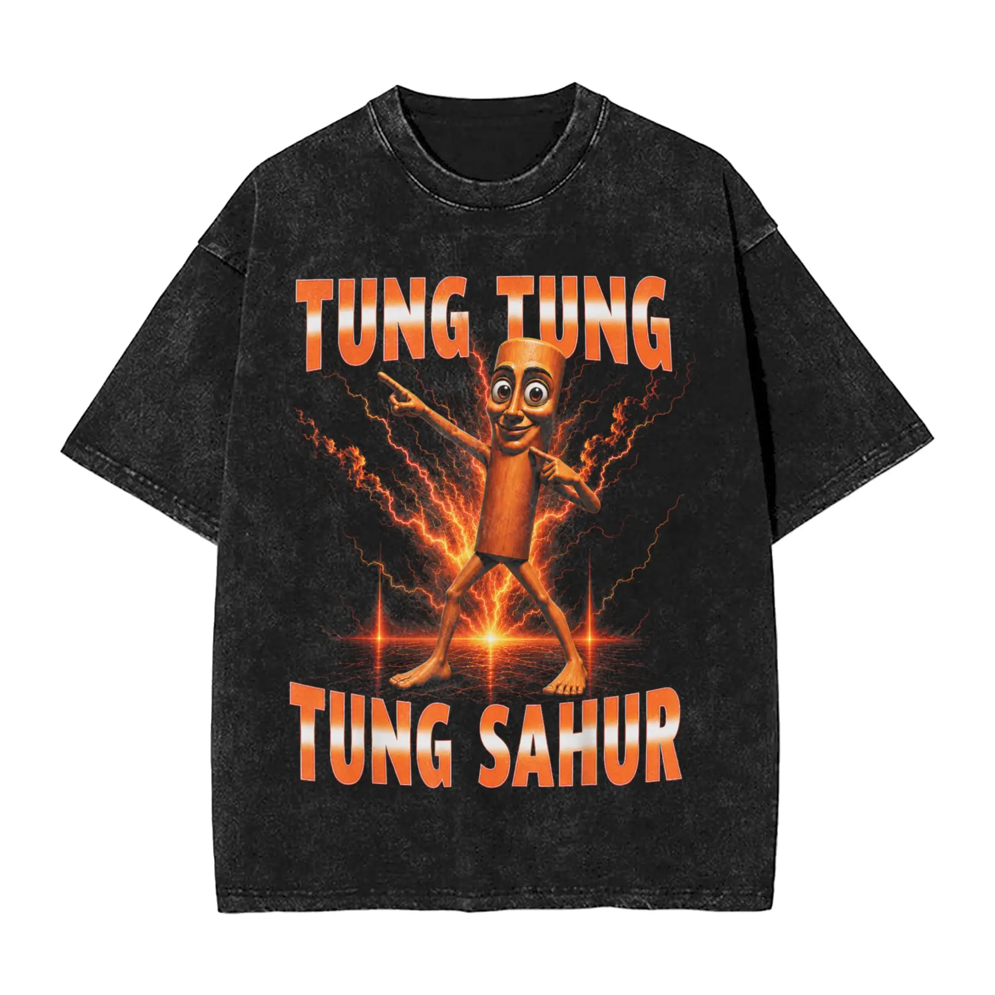 Tung Tung Tung Sahur is Calling Viral Dance Meme T Shirts Men Cotton Vintage T-Shirts Crew Neck Tee Shirt Short Sleeve Clothing