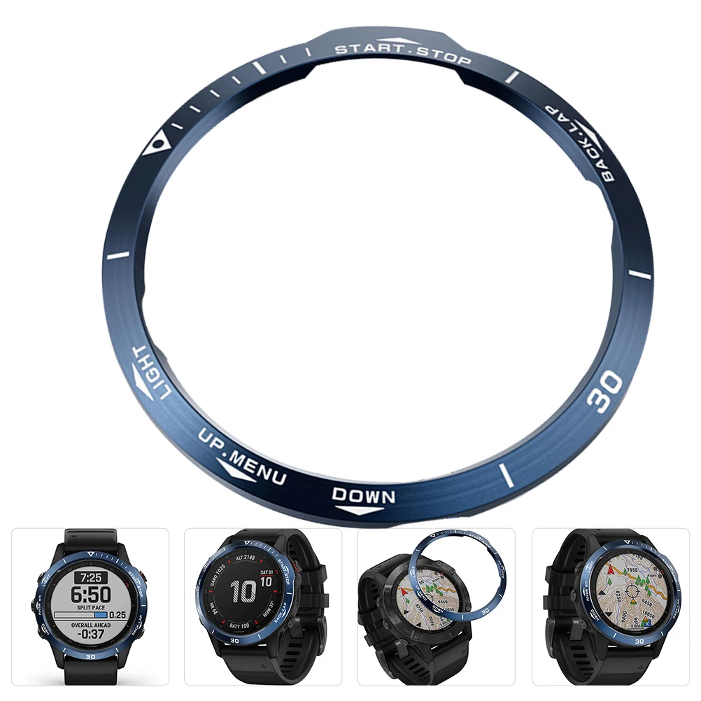 

Metal Bezel Smartwatch Ring 6X Scaled Case Stainless Steel Cover Watch Dustproof Scratch resistant Lightweight