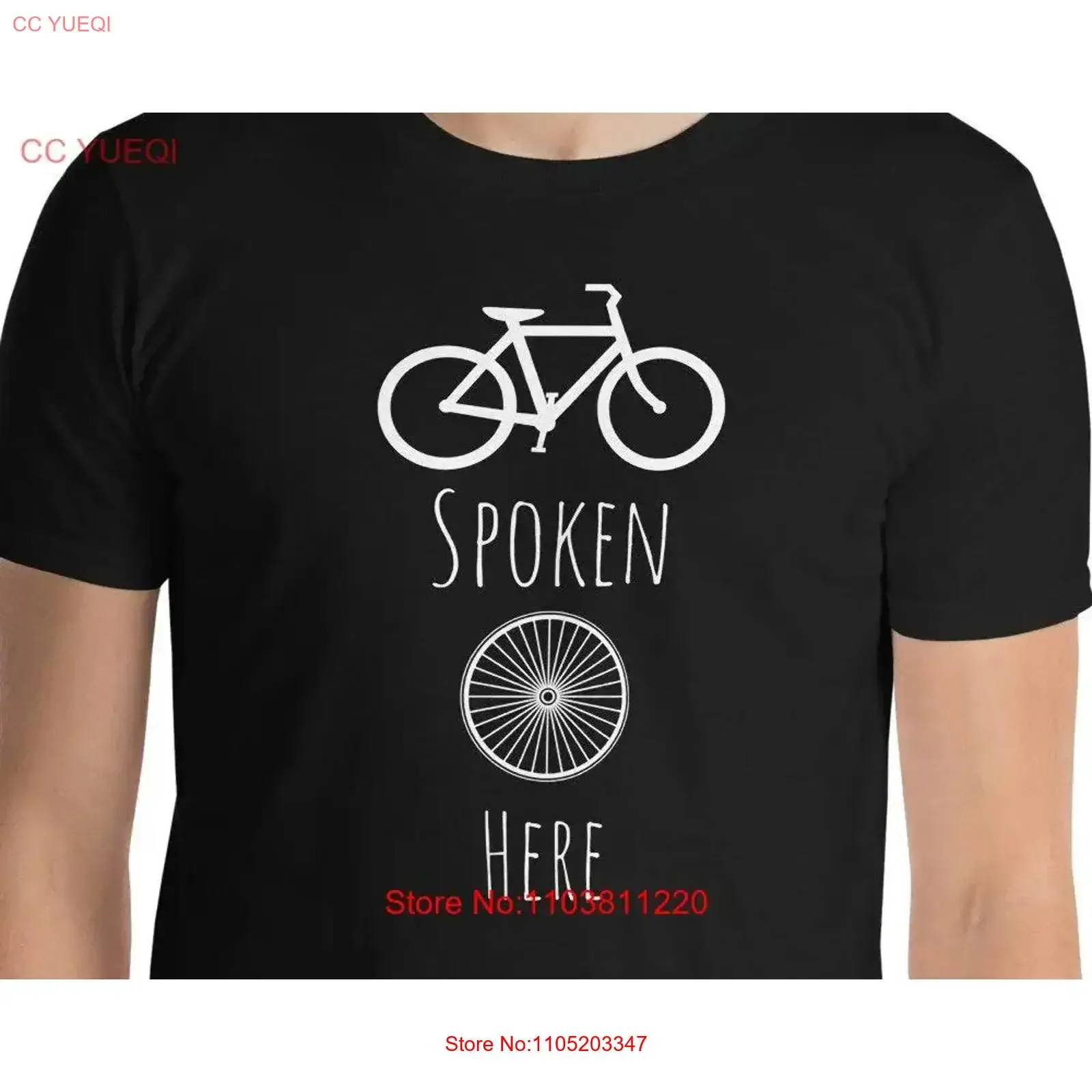 Bike Spoken Here T Shirt Biking Cotton Lover Idea vintage Washed Comfortable Versatile Casual Stylish fashion Unisex Slightly