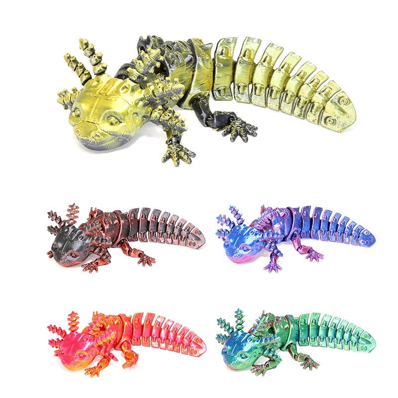 

Creative 3D Printed Articulated Axolotl Mechanical Unique Desk Decor Fashion Home Office Room Decor Ornament Crafts Gifts
