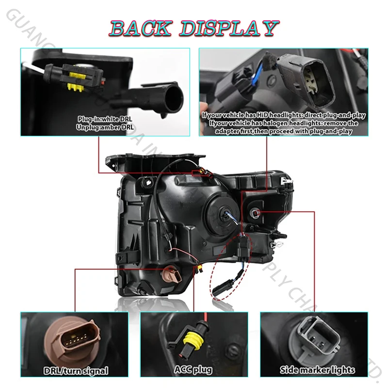السيارات LED مجموعة مصابيح أمامية لفورد رابتور F150 2008-2014 سيارة جديدة رئيس ملحقات المصابيح بالجملة 2012 2013