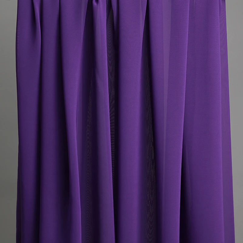 Pink Purple Chiffon Fabric Drape Curtain Georgette Cloth For Dress Shirt Handmade DIY Backdrops Decoration Sewing Material