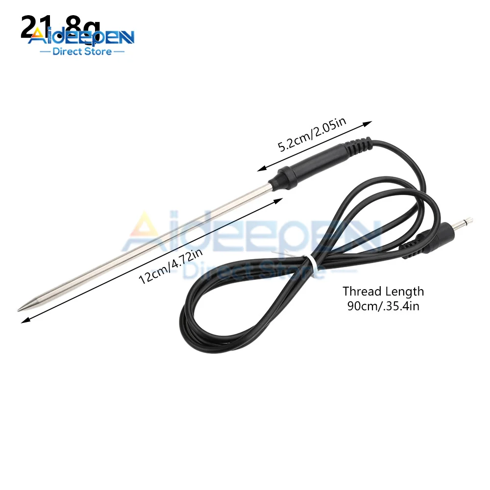 Stainless Steel Food Meat Thermometer Waterproof Temperature Sensor Kitchen Cooking Thermometer Replacement Probe