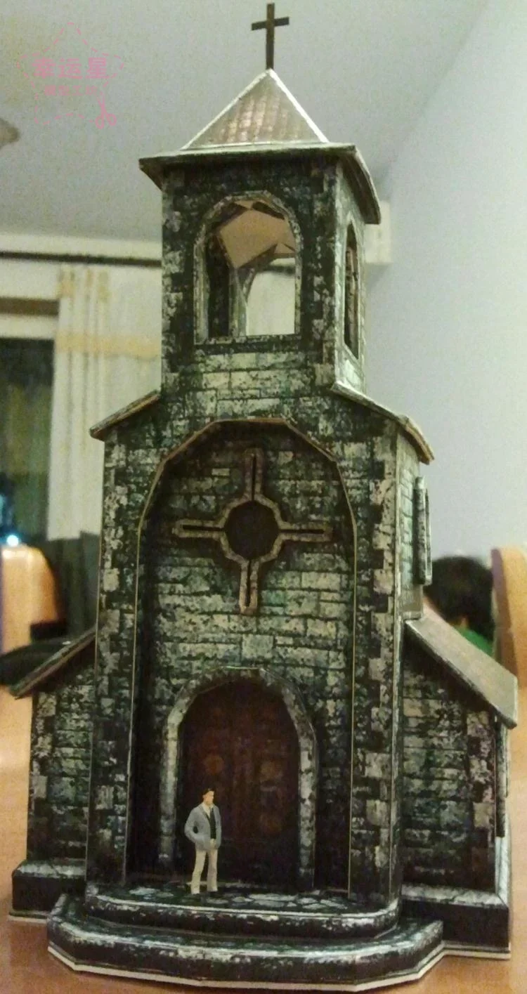 Medieval Architecture Chapel 3D Paper Model DIY Manual