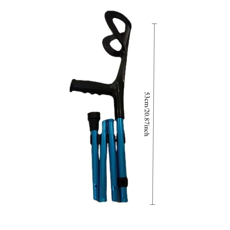 Foldable Aluminum Crutch Anti-Slip Adjustable Walking Stick Post-Surgery Rehabilitation Support Mobility Aid Walking Cane