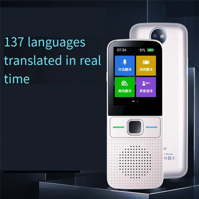 3CGRO-T10 مترجم صوتي ذكي ترجمة فورية في الوقت الحقيقي 137+ لغة، قدرات مدعومة غير متصلة بالإنترنت