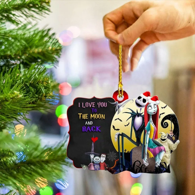 Nightmare Before Christmas Jack And Sally Hanging Ornament DIY New Year Holidays Party Decorative For Home Christmas Tree 2023