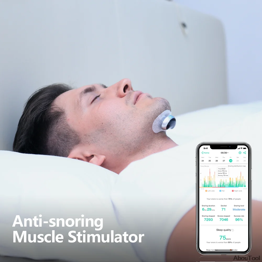 Smart Anti-Snoring Sleep Help Stop Snoring APP Records Analyzes Sleep Throat Massager Universal Outdoor Home Travel Portable