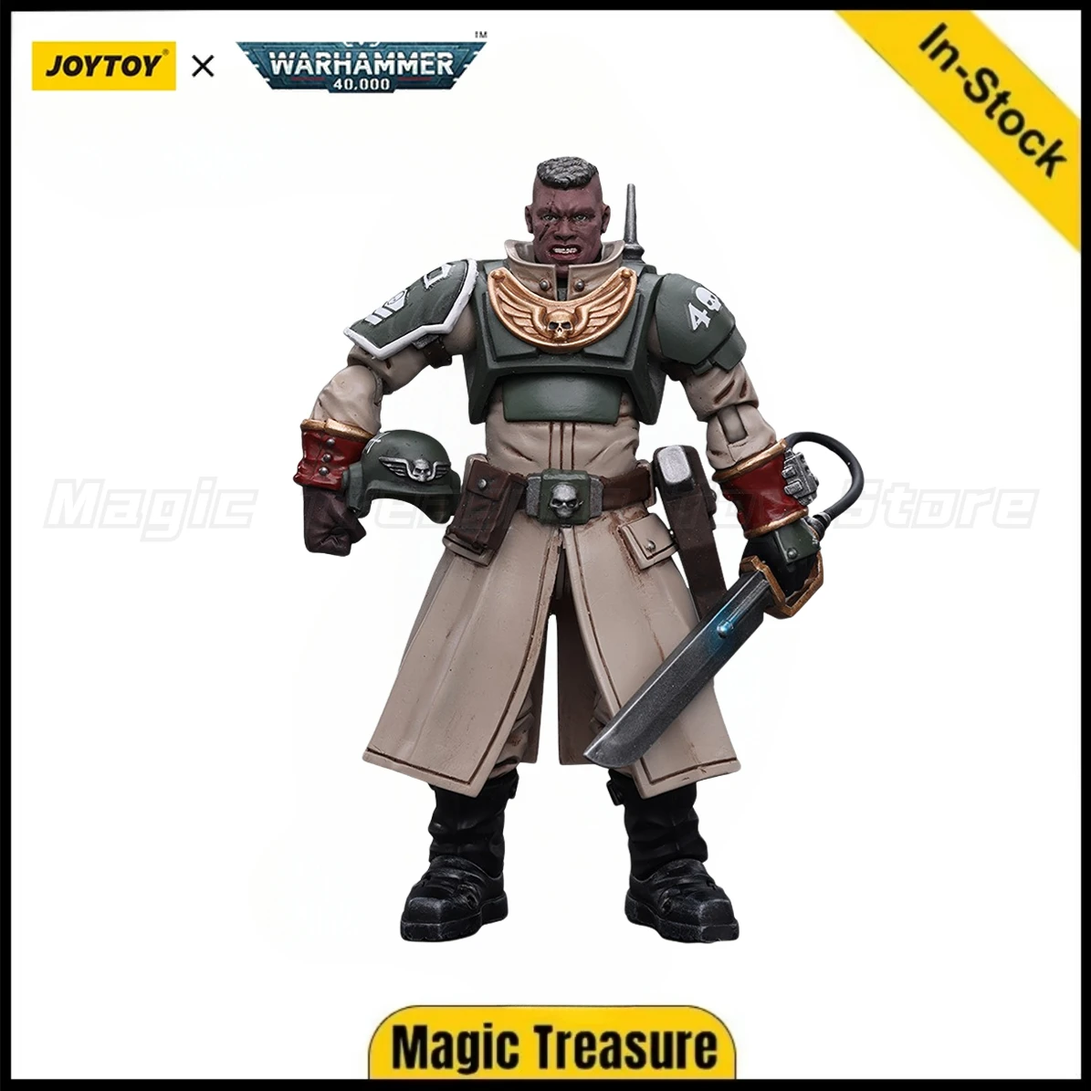 

【In stock】 JOYTOY 1/18 Action Figure warhammer 40K Astra Militarum Cadian Command Squad with Power Sword Model Toys