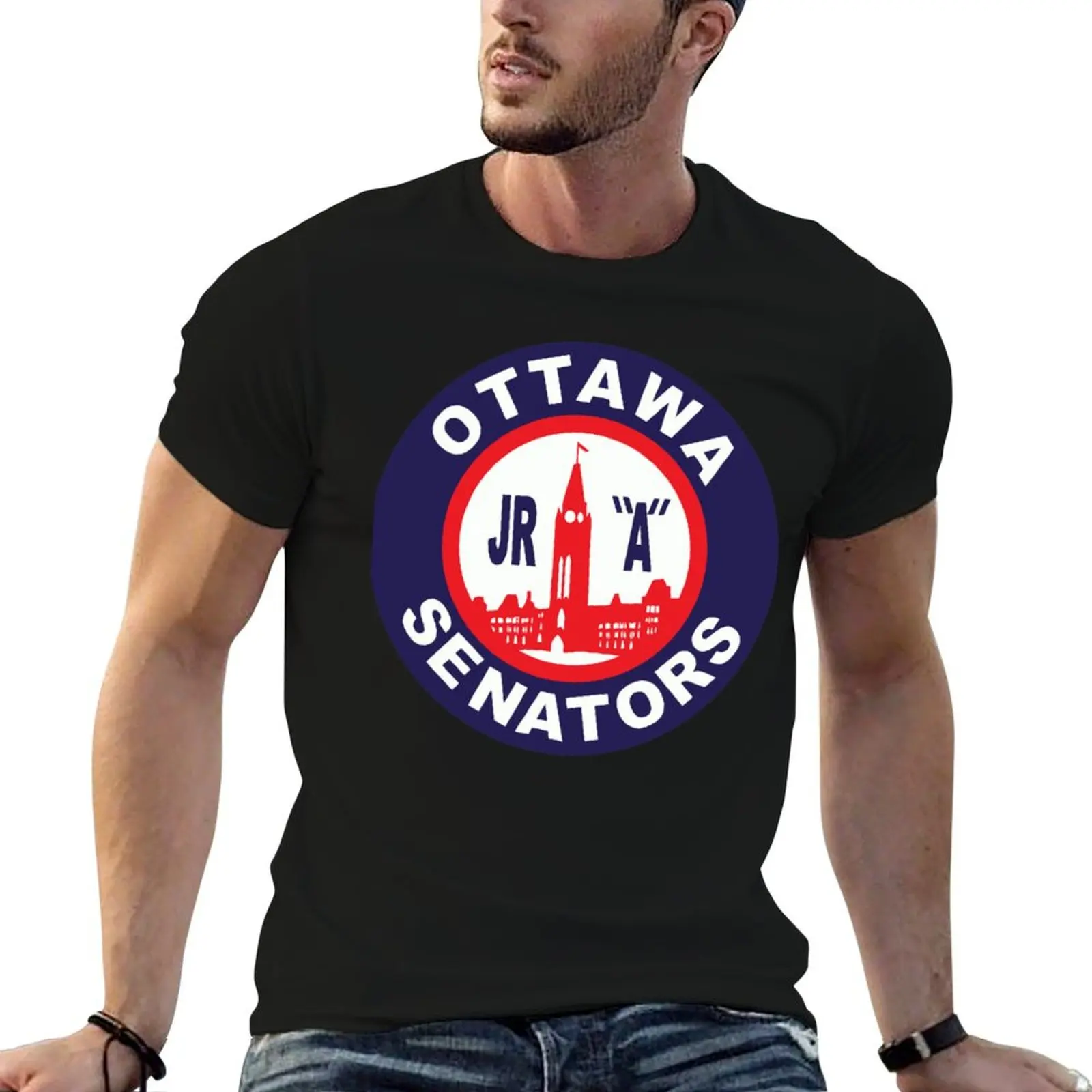 Ottawa Jr Senators T-Shirt baggy shirts quick-drying animal prinfor boys vintage graphic tee workout shirts for men