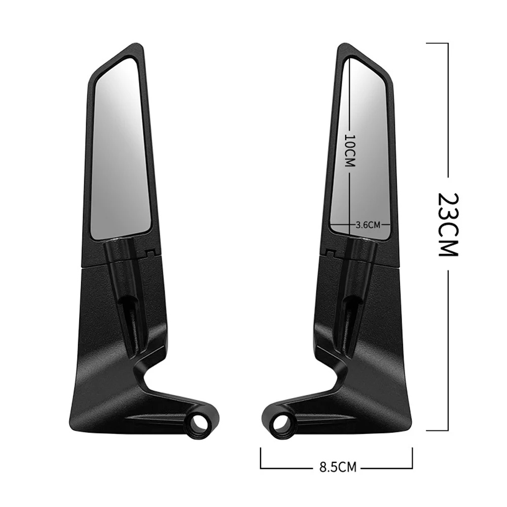 For YAMAHA MT03 MT07 MT09 MT10 XMAX KTM BMW S1000R Motorcycle Mirrors Stealth Winglets Mirror Kits To Rotate Adjustable Mirrors image 2