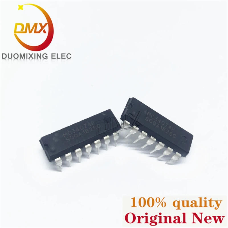 1-20PCS MC34074P MC34074AP MC34074 DIP14 34074 Operationsverstärker Original IC chip