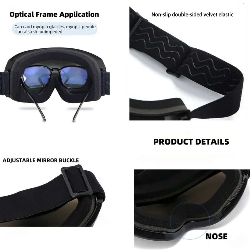 2025 Occhiali da sci per bambini 4-14 anni Doppio strato Anti Fog Occhiali sportivi da esterno Inverno Bambini Occhiali da sci da corsa Antivento