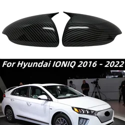 For Hyundai IONIQ 2016 - 2022 Horn Car Rearview Side Mirror Cover Wing Cap Exterior Door Rear View mirror cover Car Accessories