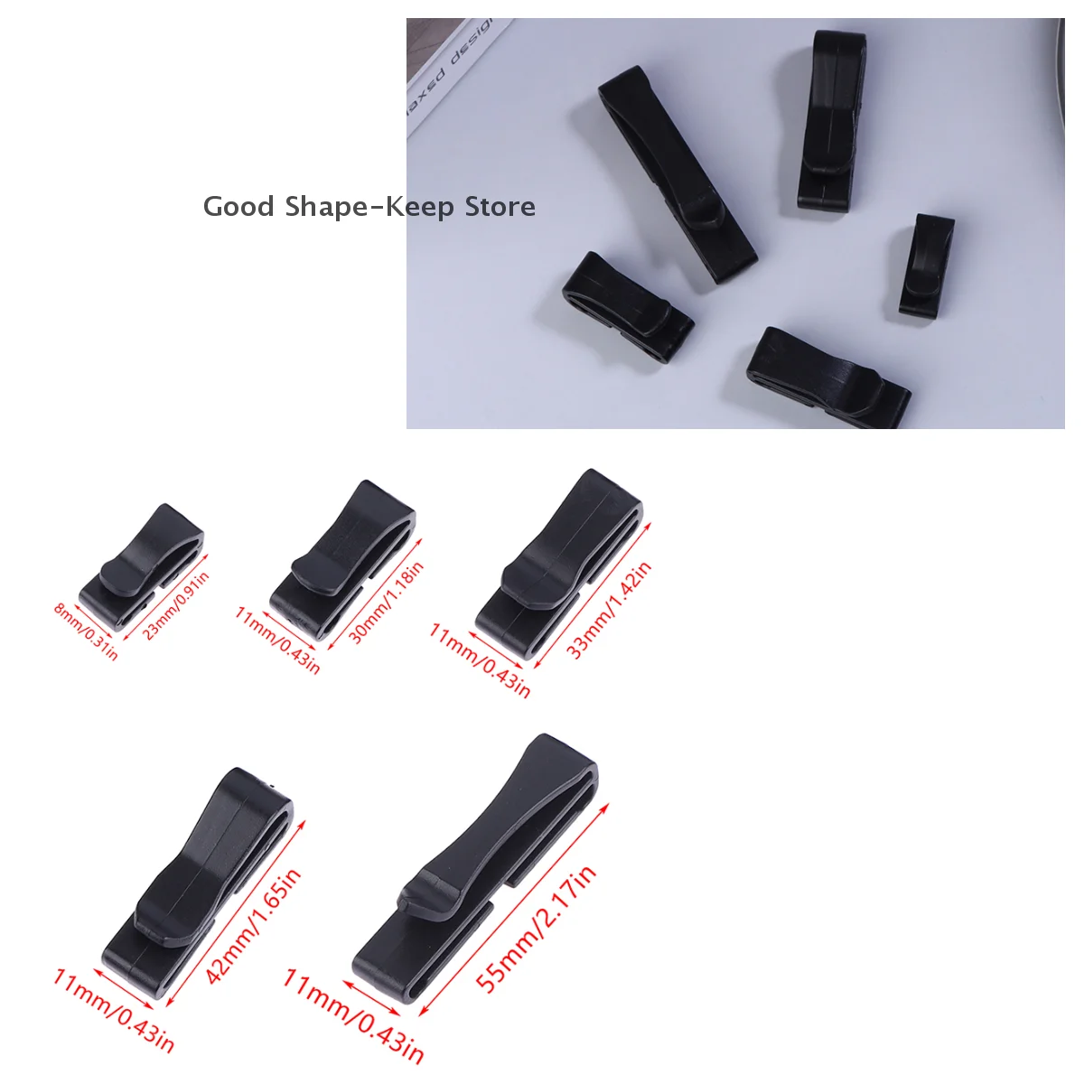 10 قطعة/الحزمة سريعة زلة حارس مشبك نهاية كليب المنزلق ضبط حزام حزام 20-51 مللي متر الأسود للتخييم التنزه على ظهره #1