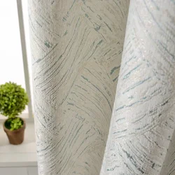 Custom Nordic Minimalist Modern Chenille Curtains for Living Room Bedroom Shade White Cloth  Blackout Light Luxury Customized