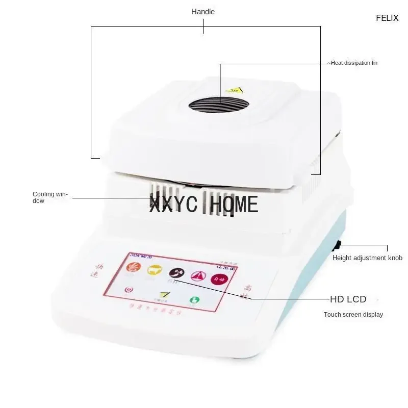 Rapid analyzer 50g/0.005 100g/0.005 Automatic Halogen Heating Moisture Meter Analyzer Tester Tea, grain, feed, corn, plastic