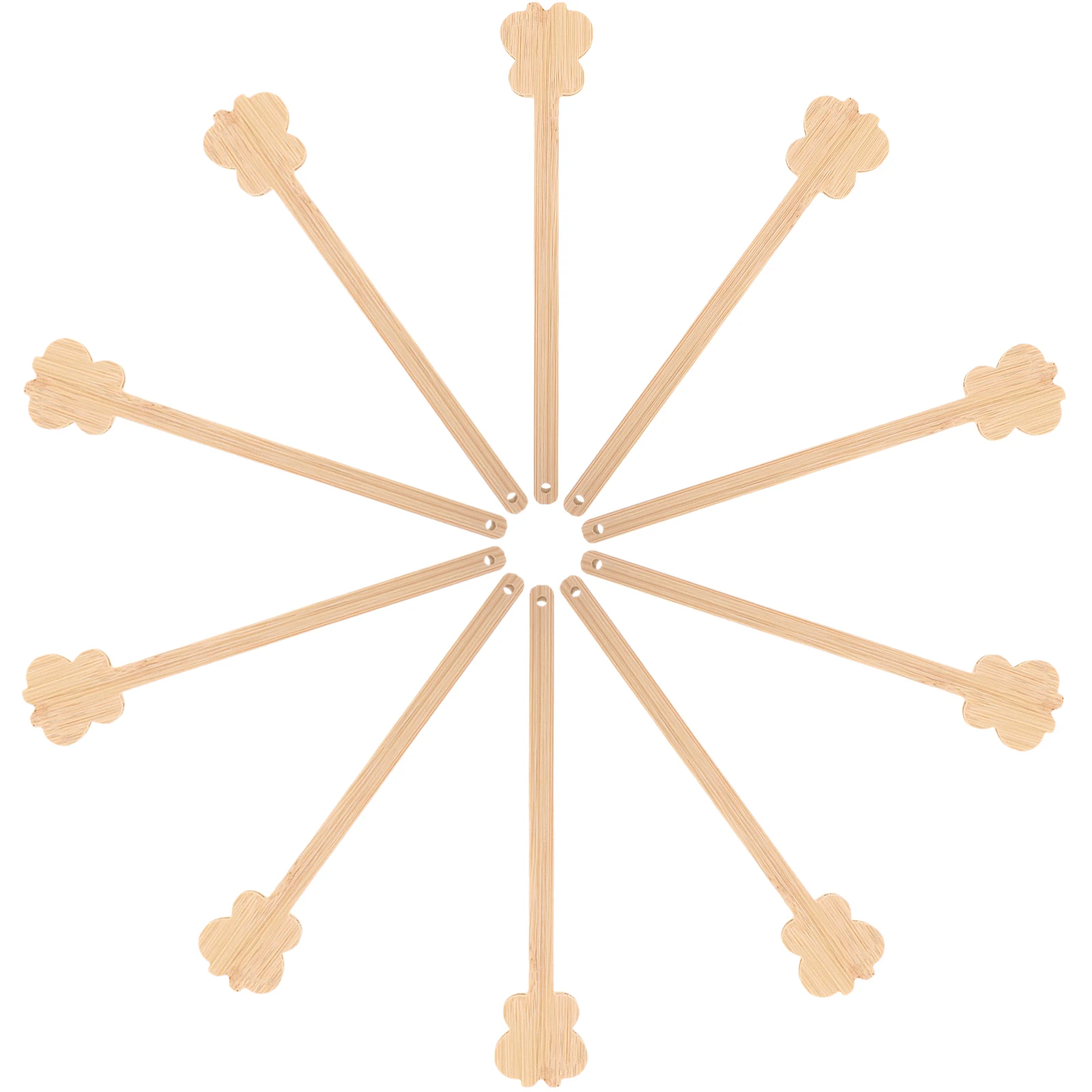 

10 pcs Wedding Round Fan Handle Bamboo Component Elegant Handcarved Church Fans Sticks Comfortable Grip Material Diy