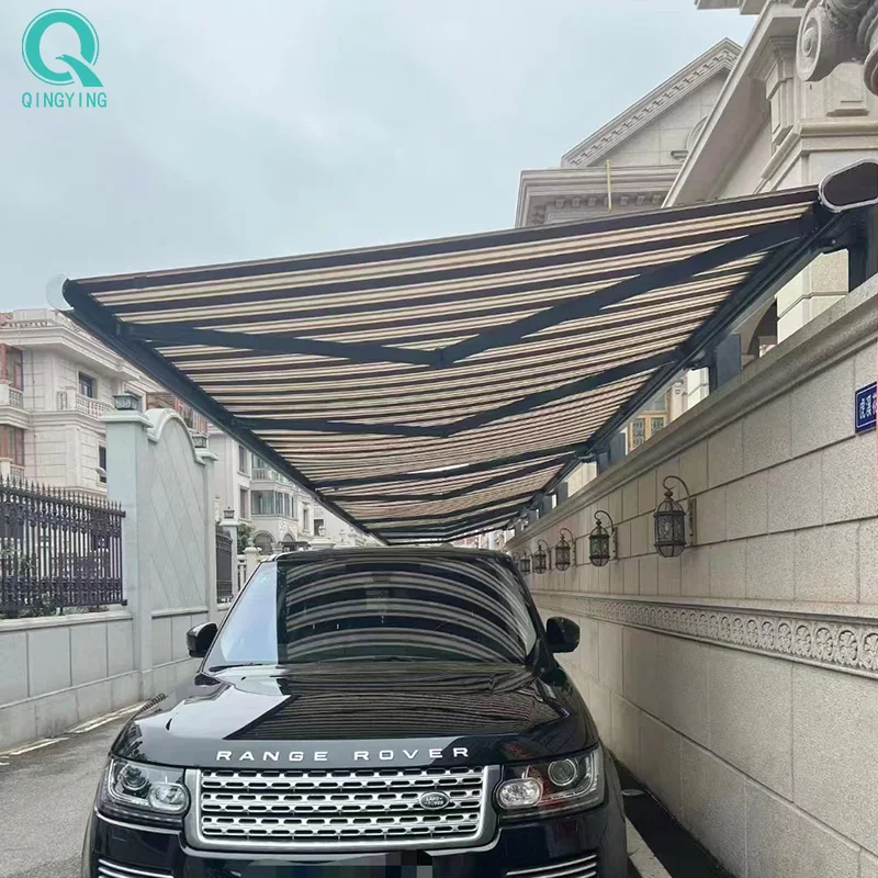 

QINGYING Wall Mounted Car Parking Retractable Canvas Awning