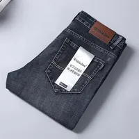 Thin Lee Autumn/Winter New Men's Slim Fit Straight Leg Denim Pants Elastic Business Casual Trousers For Young Men