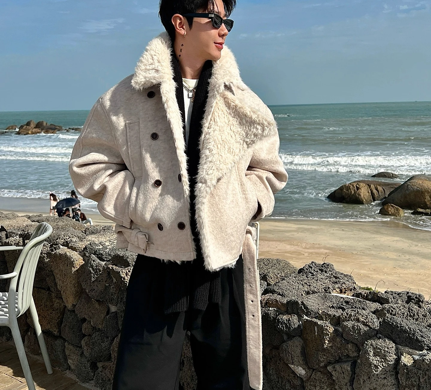 Men's Parkas 2025 Winter New Fleece Lined Thickened Long Sleeve Solid Color Coats Male Handsome Pocket Decoration Warm Parkas