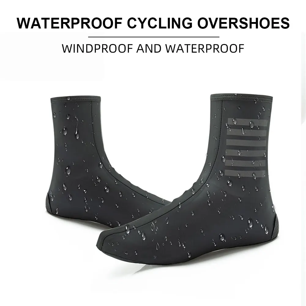 Ykywbike Fahrrads chuhe umfasst yas308 wasserdichte Übers chuhe Fahrrad Fahrrad reflektierende wind dichte MTB Straße halten warm Lock Protector