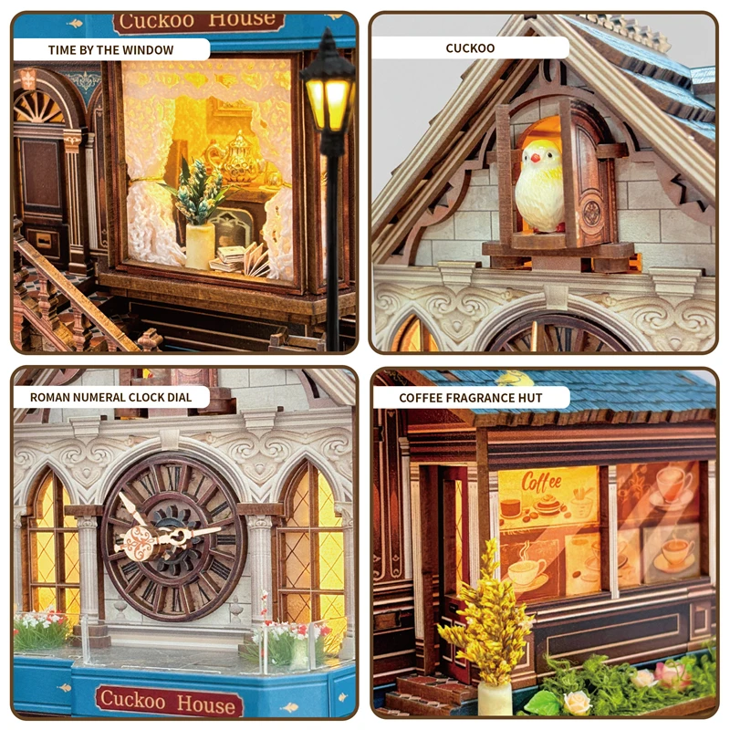 DIY Wooden Miniature Model Kit Cuckoo House Cottage Doll Houses 3D Puzzle Dollhouse With Furniture for Friends Birthday Gifts - Image 5