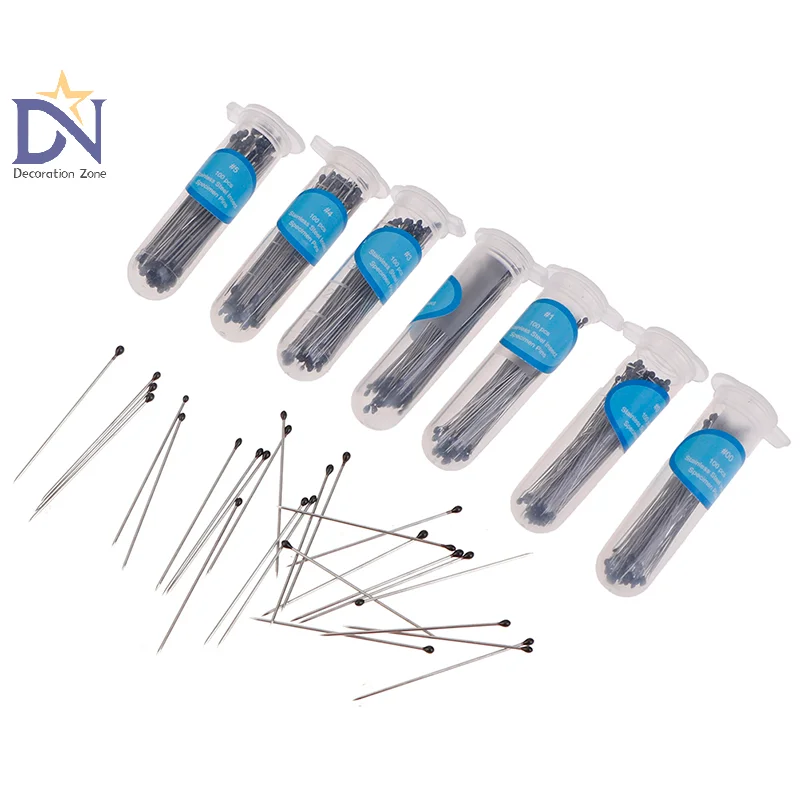 100Pcs Insect Pins Specimen Needle Stainless Steel for School Lab Entomology