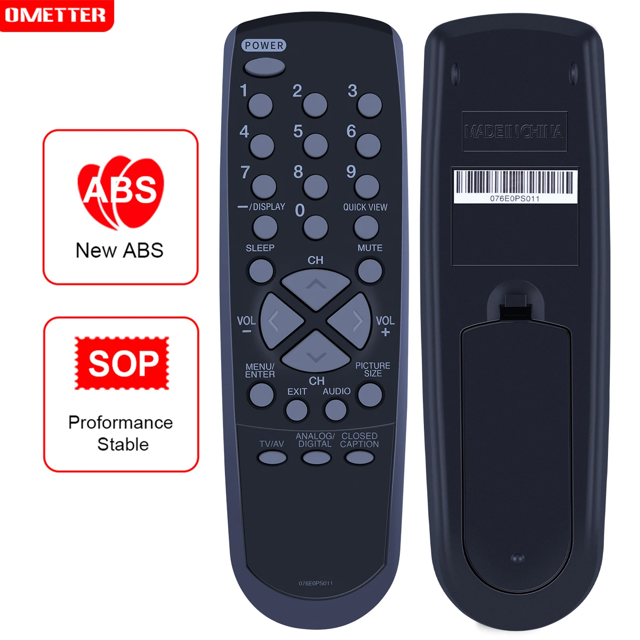 

Replacement Remote Control for RCA 27F554T, 275520, 076E0PS011, 27F577T