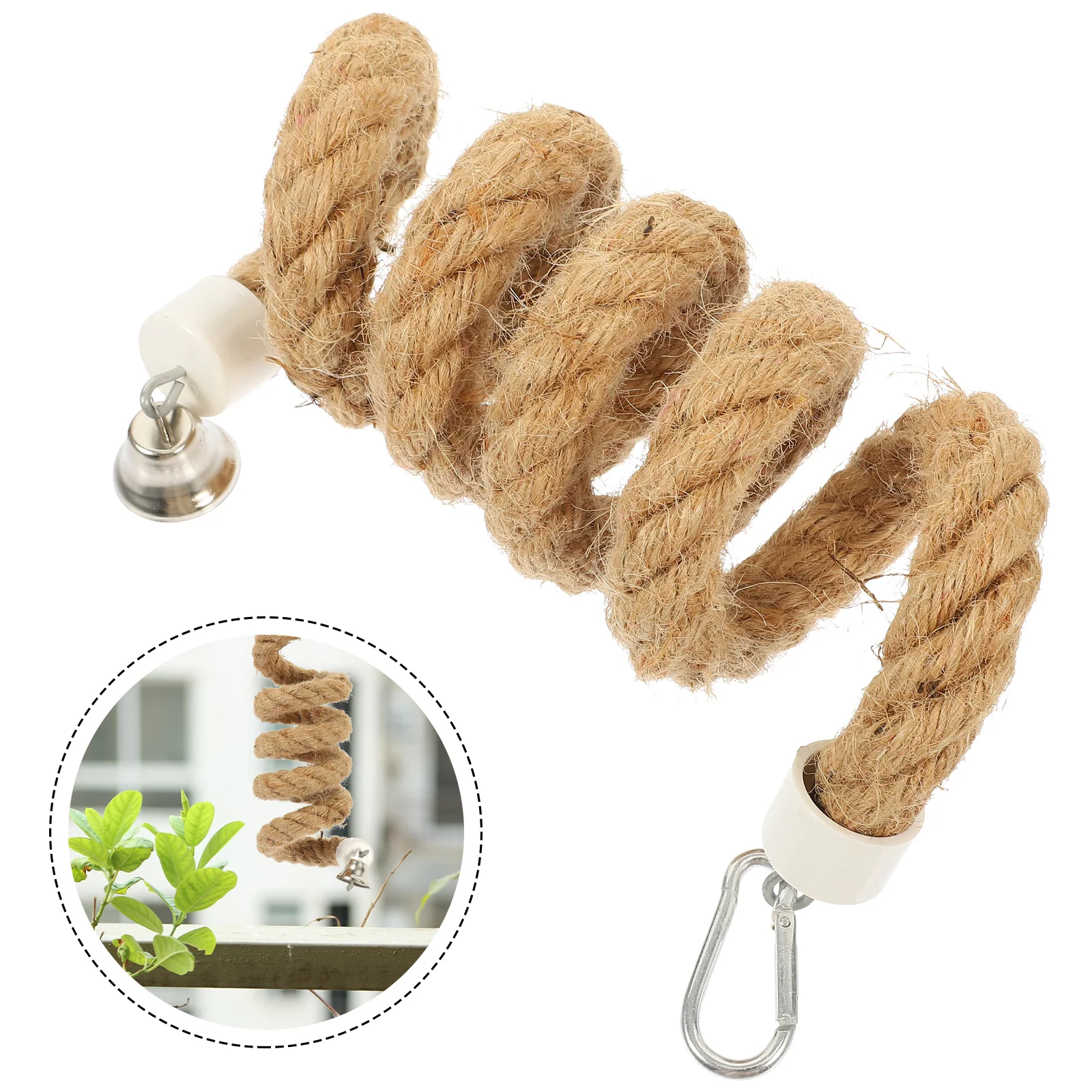 Bungee Cord Bird Cage Hanging Rope Toy Perch Swing Stands for Parrots Birdcage 100x7cm