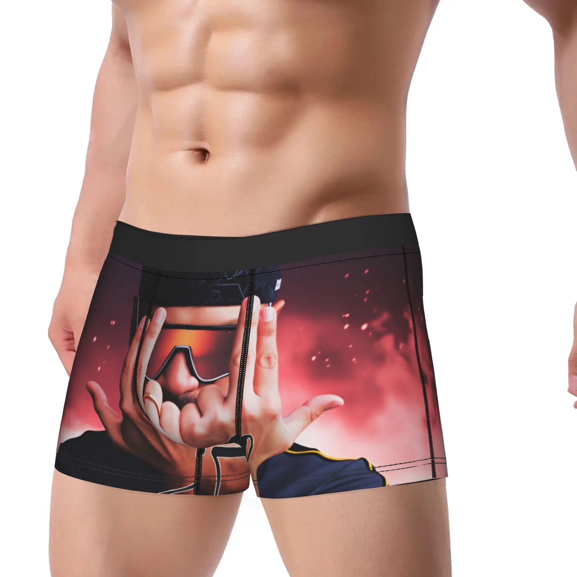 French Rapper Vote JUL Underwear  Males Underpants Design Breathable Boxershorts Hot Sale Boxer Brief Plus Size 2XL