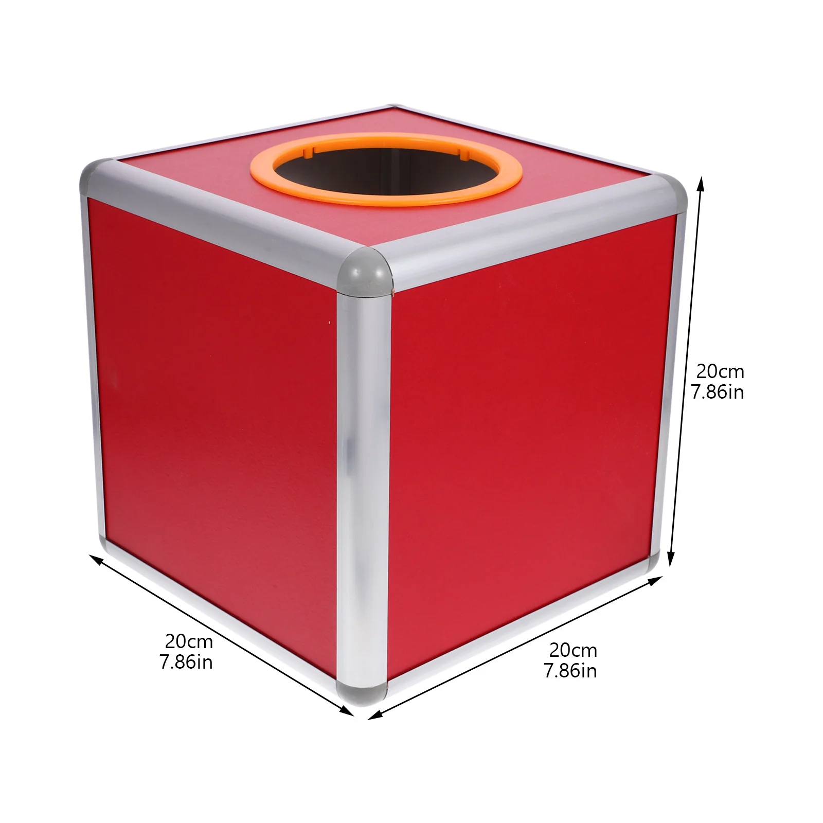 Aluminum Alloy Raffle Box 20Cm Clear Acrylic Lottery Container For Party Game Ball Draw Donation Box With Slot Event