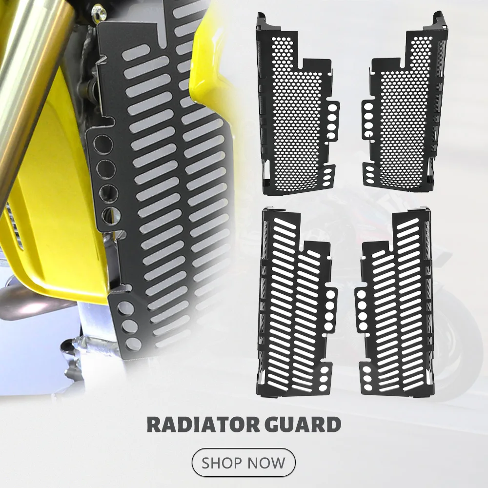 

For Suzuki RM250 RM125 DRZ400 DRZ400E DRZ400S DRZ400SM 2005 2006 Motorcycle Radiator Guard Engine Cooler Grille Cover Protection