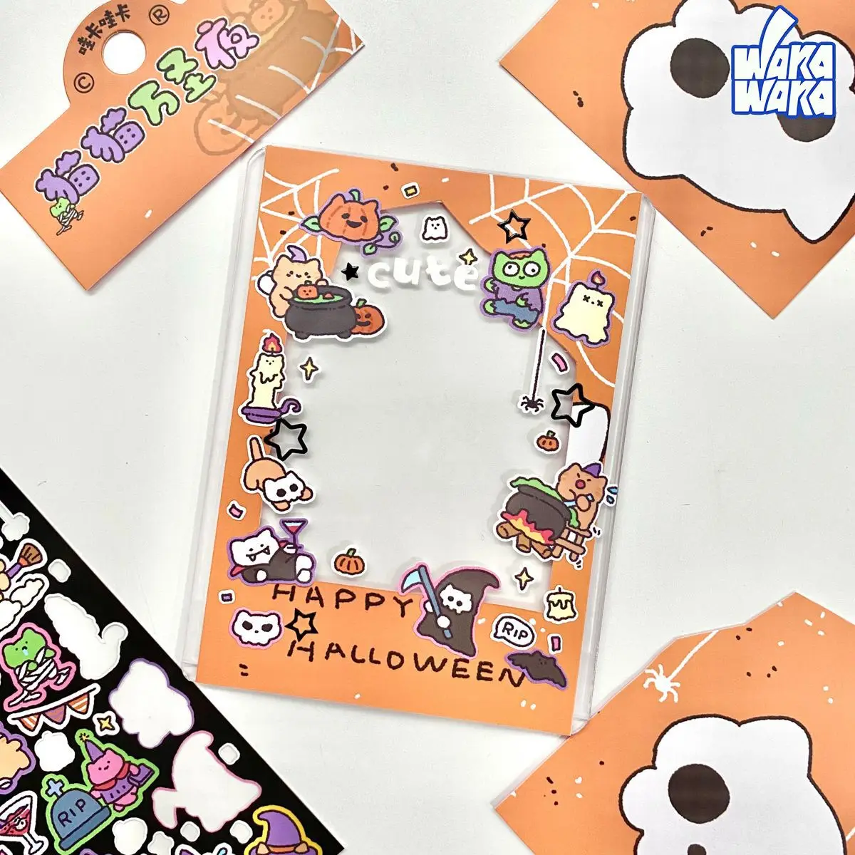 1 Pc Cute Cartoon Animals Pattern Stickers DIY Scrapbooking Journaling Kpop Idol Photo Card Deco Supplies Laptop Sticker