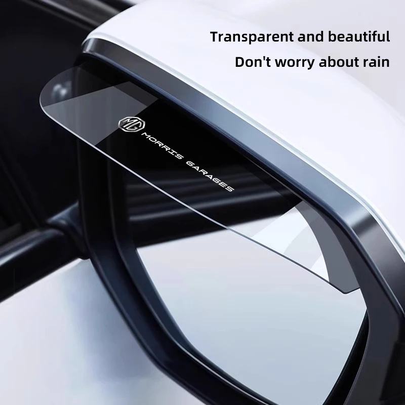 2Pcs Car Rearview Mirror Rain Eyebrow Rain Water Block Shield Accessories For MG7 MG6 MG5 ZS MG4 EV ONE Cyberster HS MG3 EZS GT