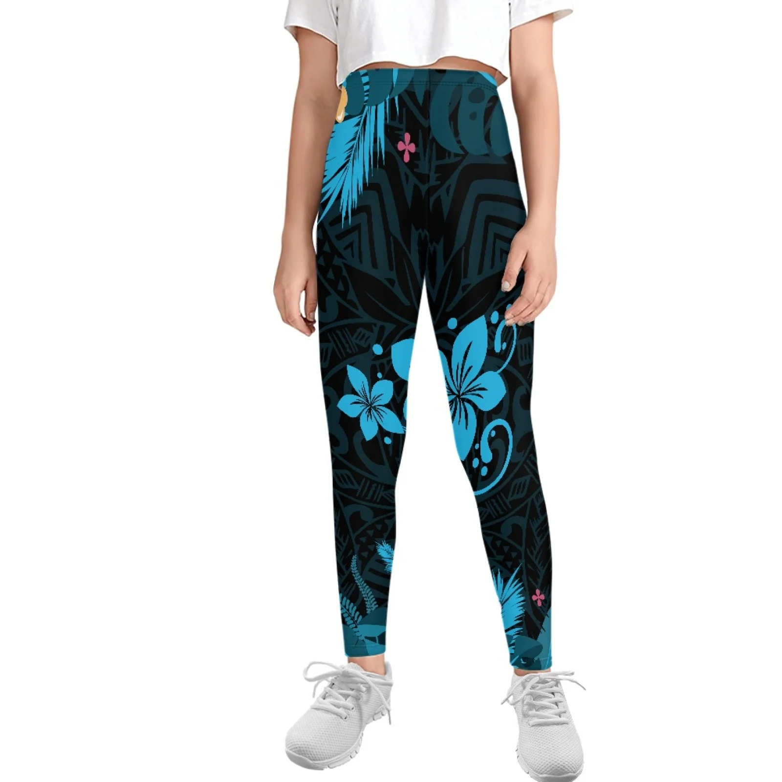 Leggings et pantalons Sexy avec imprimé de tatouages pour filles, 82% Polyester + 18% Spandex, couvrant les hanches, nouveau Design, automne/hiver, 5-13