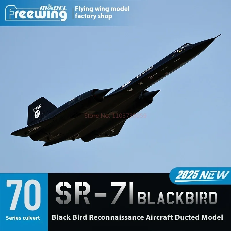 Freewing المزدوج 70 مللي متر Sr-71 Blackbird Rc طائرة طائرة ثنائية القناة الاستطلاع الطائرات الكبيرة الثابتة الجناح طائرة نموذجية #4