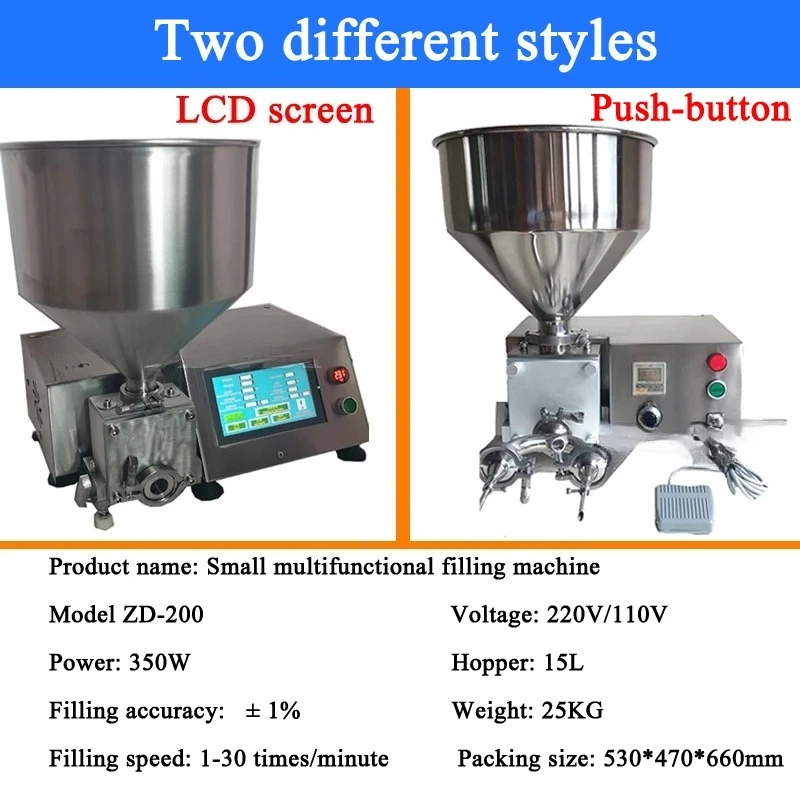 Honey Filling Machine Gear Pump Ketchup Sesame Sauce Filler Paste Juice Edible Oil Glue Peanut Butter Viscous Liquid
