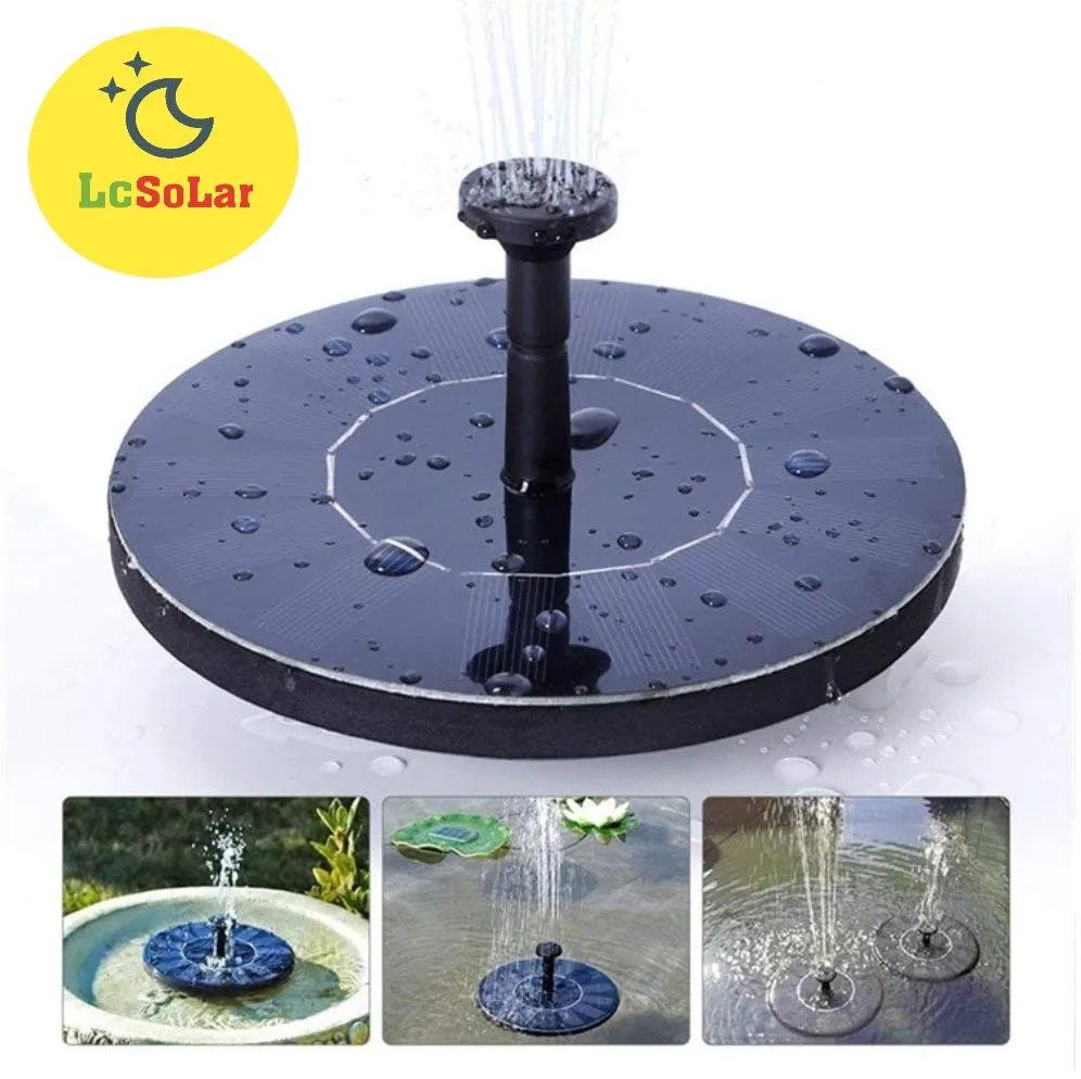 

Floating Solar Fountain Solar Powered Fountain Pump for Standing Floating Birdbath Water Pumps for Garden Patio Pond Pool