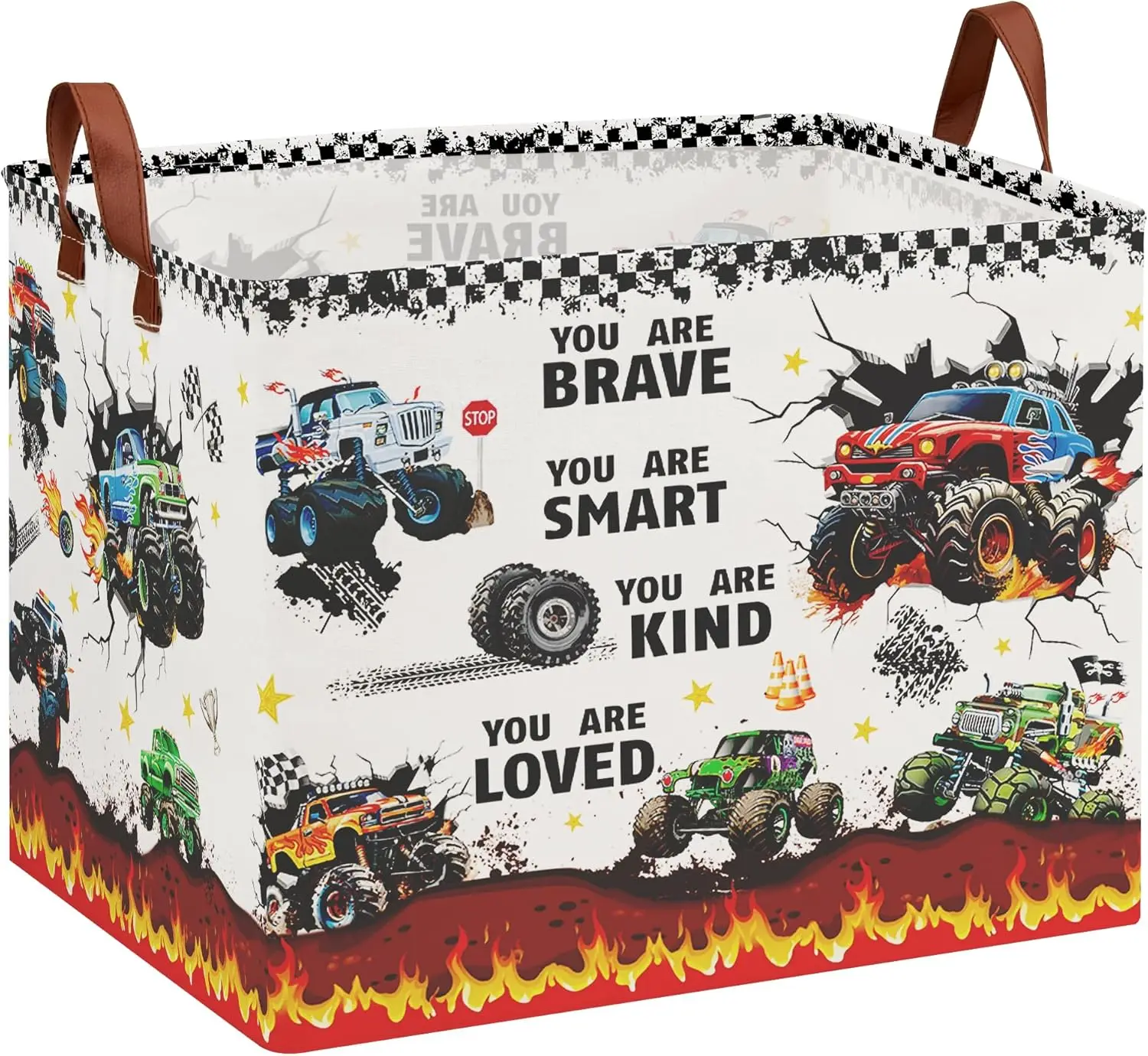 

Складная корзина для хранения игрушек в виде монстр-трака, водонепроницаемая корзина для белья объемом 36 л для организации детской комнаты