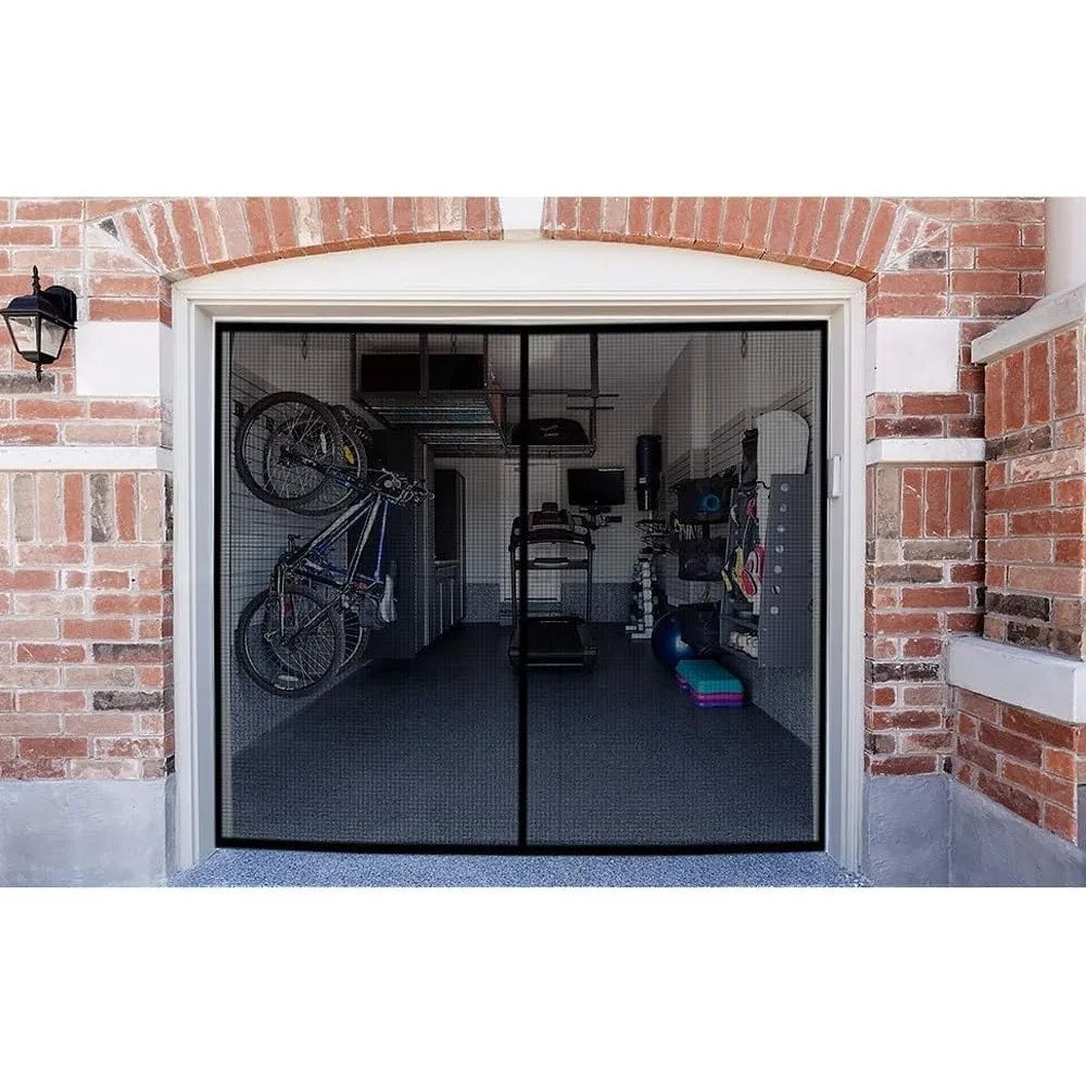 

Garage Screen Doors for 1 Car Garage, Magnetic Closure Heavy Duty Weighted Bottom Screen Self Sealing Fiberglass