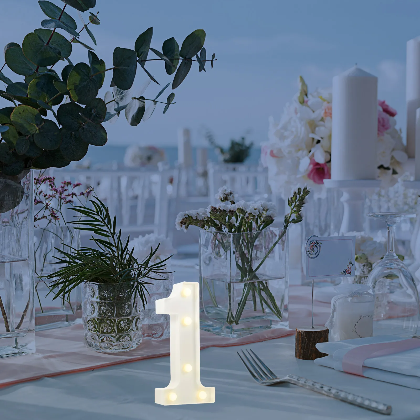 Digital Decoration Light-Up Number 1 LED Lamp Romantic Night Light for Bedroom Party Birthday Proposal Confession Decoration